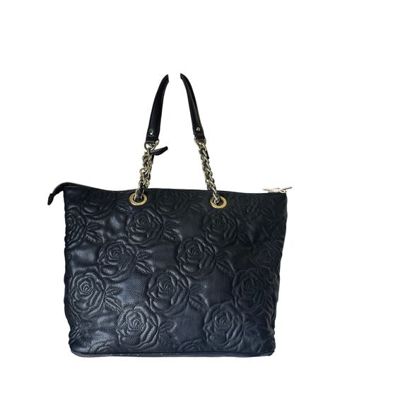 VTG Betsey Johnson Embossed Rose Tote – Y2K Chic Meets Edgy Romance - Picture 3 of 9